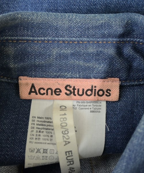 Acne Studios（アクネストゥディオズ）カジュアルシャツ 紺 サイズ:46(M位) メンズ/2200661122020