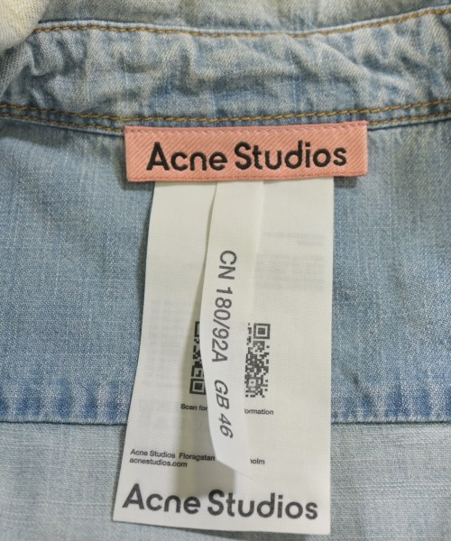 Acne Studios（アクネストゥディオズ）カジュアルシャツ 青 サイズ:46(M位) メンズ/2200429780080