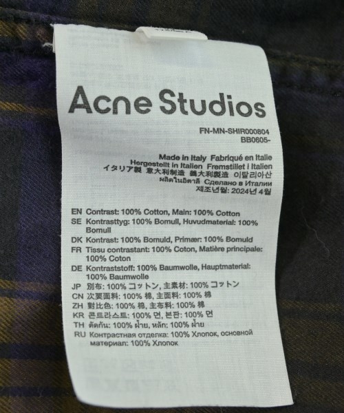 Acne Studios（アクネストゥディオズ）カジュアルシャツ 茶 サイズ:44(S位) メンズ/2200707386133