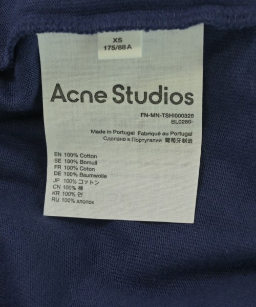 Acne Studios（アクネストゥディオズ）Tシャツ・カットソー 紺 サイズ:XS メンズ/2200707849195