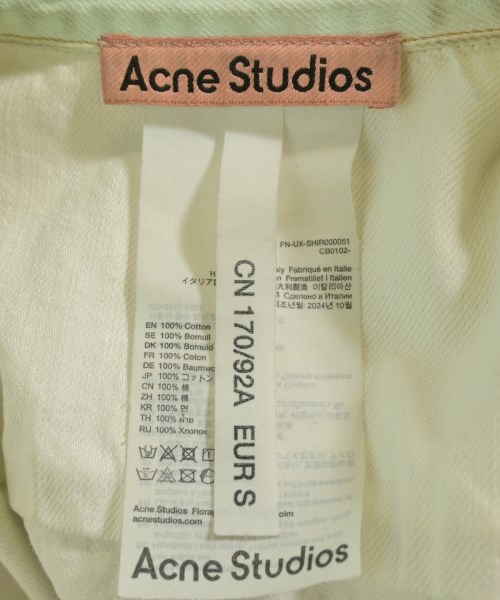 Acne Studios（アクネストゥディオズ）カジュアルシャツ 緑 サイズ:S メンズ/2200708535035