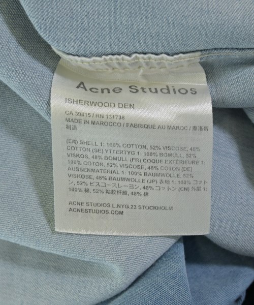 Acne Studios（アクネストゥディオズ）カジュアルシャツ 青 サイズ:44(S位) メンズ/2200706306484