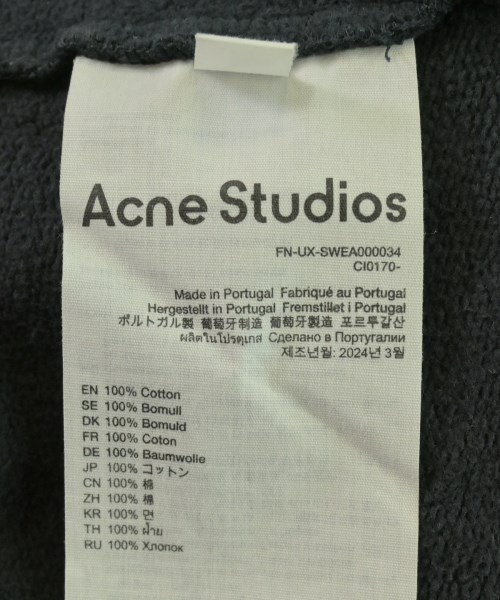 Acne Studios（アクネストゥディオズ）パーカー 黒 サイズ:M メンズ/2200708926147