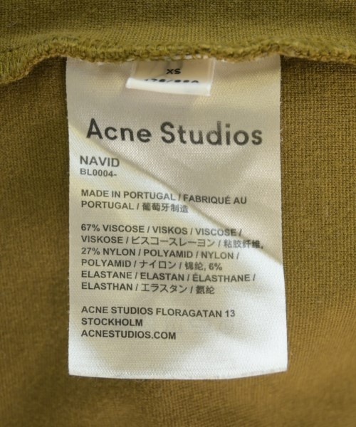 Acne Studios（アクネストゥディオズ）Tシャツ・カットソー カーキ サイズ:XS メンズ/2200734380036
