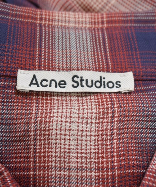 Acne Studios（アクネストゥディオズ）カジュアルシャツ 赤 サイズ:L メンズ/2200719923210