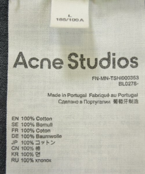 Acne Studios（アクネストゥディオズ）Tシャツ・カットソー グレー サイズ:L メンズ/2200720125030