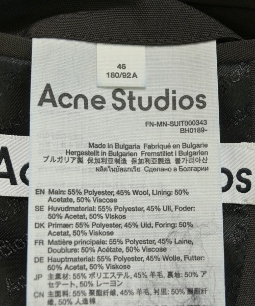 Acne Studios（アクネストゥディオズ）テーラードジャケット グレー サイズ:46(M位) メンズ/2200721168012