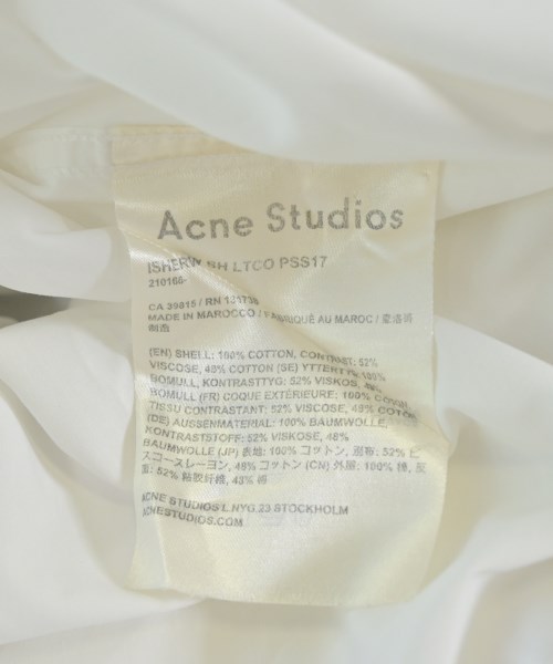 Acne Studios（アクネストゥディオズ）カジュアルシャツ 白 サイズ:46(M位) メンズ/2200722306093