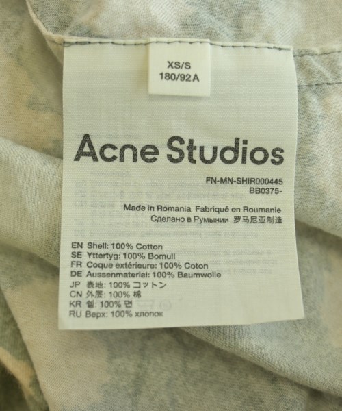 Acne Studios（アクネストゥディオズ）カジュアルシャツ カーキ サイズ:XS/S メンズ/2200717755257