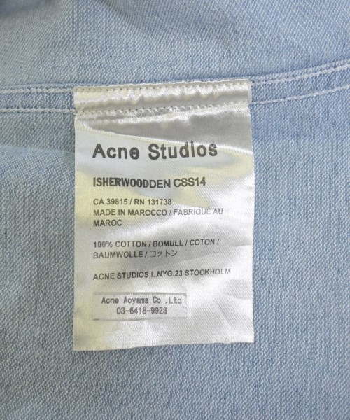 Acne Studios（アクネストゥディオズ）カジュアルシャツ 青 サイズ:48(L位) メンズ/2200720418156