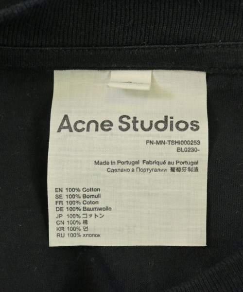 Acne Studios（アクネストゥディオズ）Tシャツ・カットソー 黒 サイズ:S メンズ/2200728345133