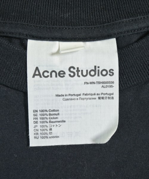 Acne Studios（アクネストゥディオズ）Tシャツ・カットソー 黒 サイズ:XS メンズ/2200685687079