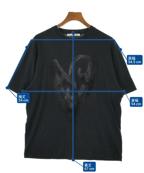 Acne Studios（アクネストゥディオズ）Tシャツ・カットソー 黒 サイズ:S メンズ/2200692497159