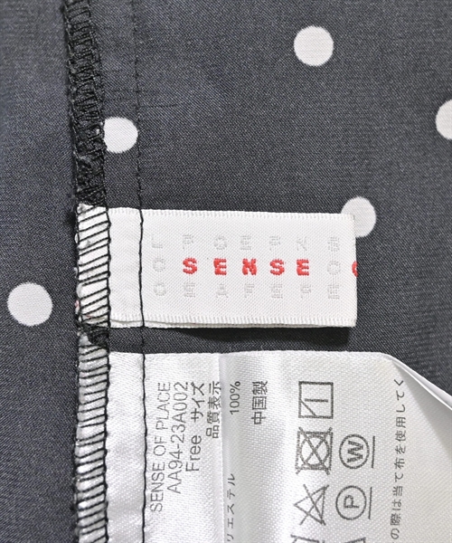 SENSE OF PLACE by URBAN RESEARCH（センスオブプレイスバイアーバンリサーチ）ブラウス 黒 サイズ:F レディース/2200607665062