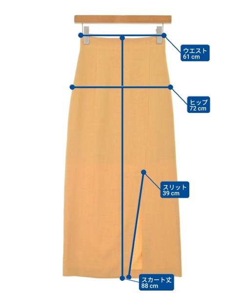 SENSE OF PLACE by URBAN RESEARCH（センスオブプレイスバイアーバンリサーチ）ロング・マキシ丈スカート 黄 サイズ:S レディース/2200655440079