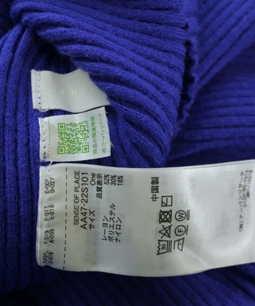 SENSE OF PLACE by URBAN RESEARCH（センスオブプレイスバイアーバンリサーチ）ニット・セーター 青 サイズ:ONE レディース/2200658735035