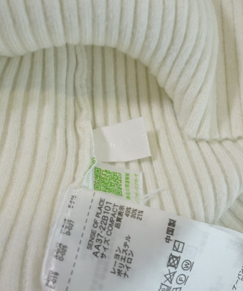 SENSE OF PLACE by URBAN RESEARCH（センスオブプレイスバイアーバンリサーチ）ニット・セーター 白 サイズ:COMPACT(XS位) レディース/2200639644011