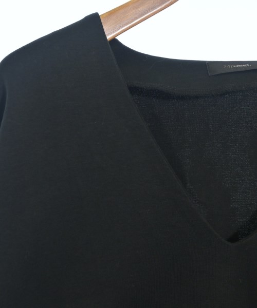 7-ID concept.（セブンアイディーコンセプト）Tシャツ・カットソー 黒 サイズ:38(M位) レディース/2200698014121