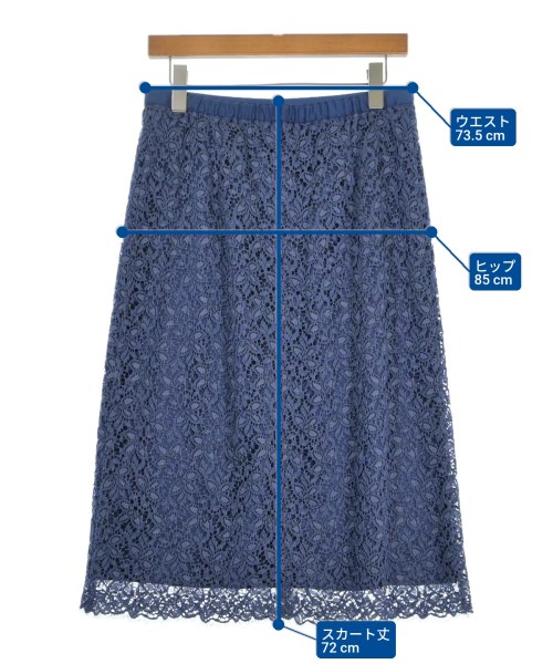 7-ID concept.（セブンアイディーコンセプト）ロング・マキシ丈スカート 青 サイズ:13(XL位) レディース/2200669113099