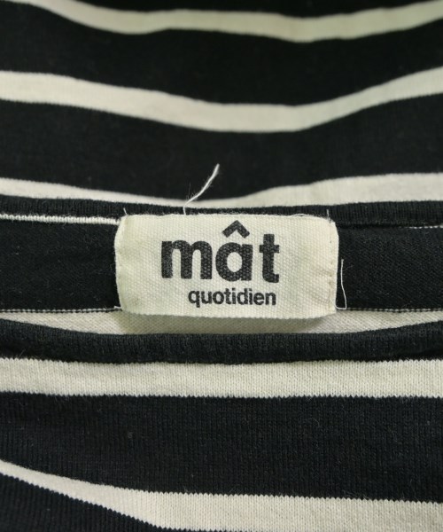 mat quotidien（マットコティディアン）Tシャツ・カットソー 黒 サイズ:F レディース/2200615882529