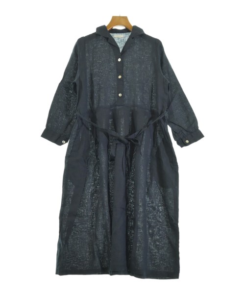 fog linen work(フォグリネンワーク)ワンピース 紺 サイズ:F/2200695880026