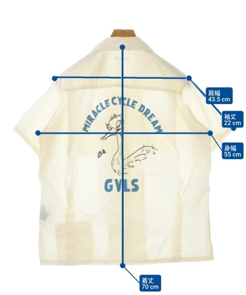 GAVIAL（ガヴィル）カジュアルシャツ 白 サイズ:M メンズ/2200642946072