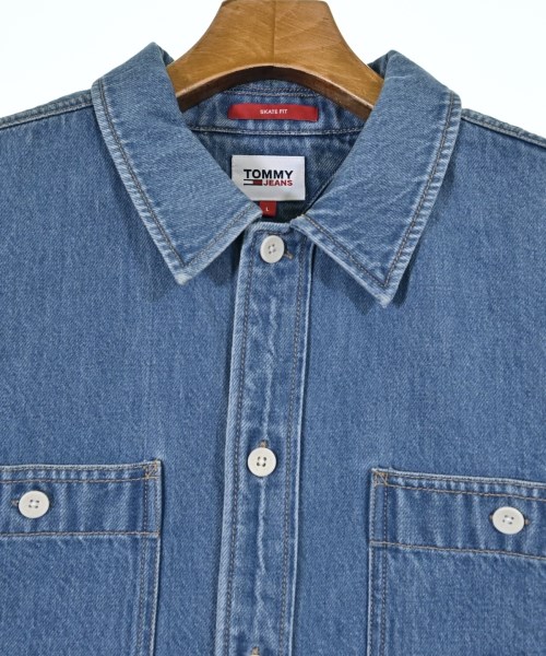 TOMMY JEANS（トミージーンズ）カジュアルシャツ 青 サイズ:L メンズ/2200693581284