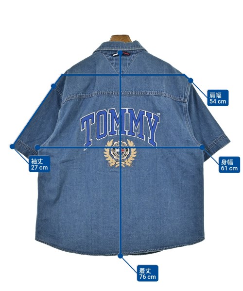 TOMMY JEANS（トミージーンズ）カジュアルシャツ 青 サイズ:L メンズ/2200693581284