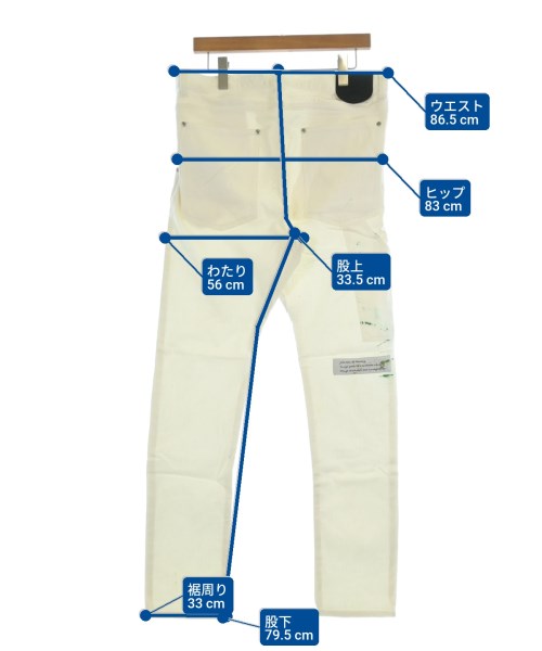 JIEDA（ジエダ）デニムパンツ 白 サイズ:3(L位) メンズ/2200644199087