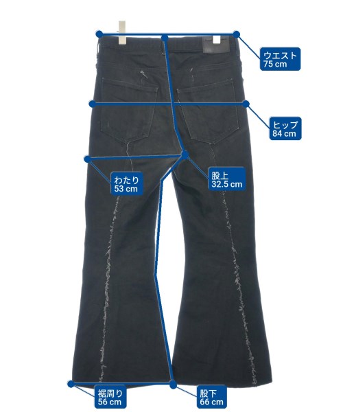 JIEDA（ジエダ）デニムパンツ 黒 サイズ:1(S位) メンズ/2200620789059