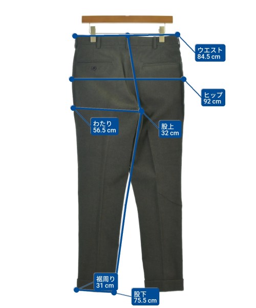 BROWN by 2tacs（ブラウン　バイ　ツータックス）スラックス グレー サイズ:M メンズ/2200652750041