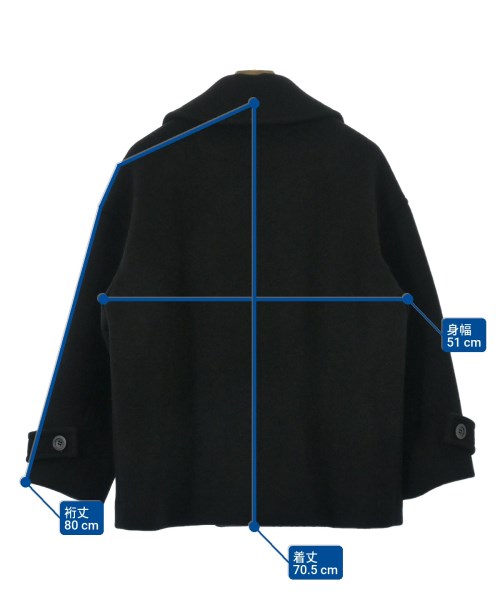 un dix cors（アンディコール）ピーコート 黒 サイズ:F レディース/2200627260056