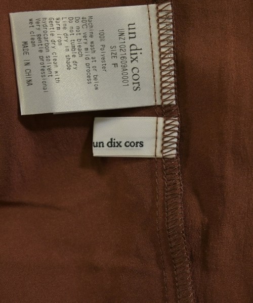 un dix cors（アンディコール）ワンピース 茶 サイズ:F レディース/2200672206108