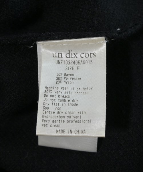 un dix cors（アンディコール）ニット・セーター 黒 サイズ:F レディース/2200649055104