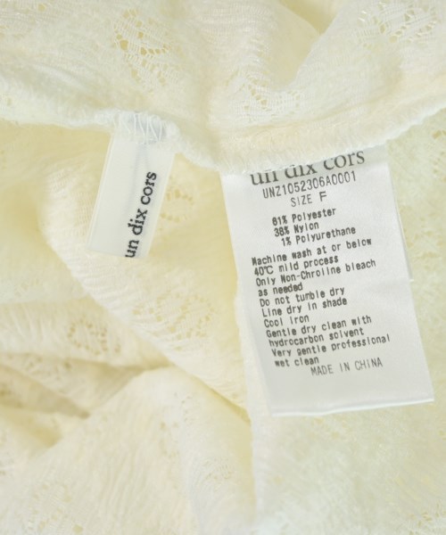 un dix cors（アンディコール）ブラウス 白 サイズ:F レディース/2200662056133