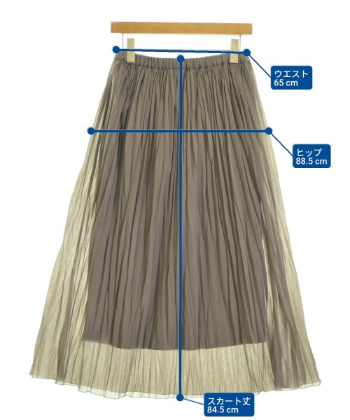 La TOTALITE（ラトータリテ）ロング・マキシ丈スカート 茶 サイズ:F レディース/2200669780161