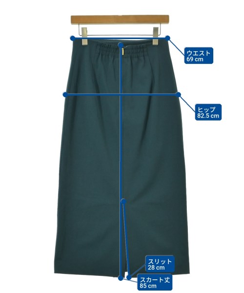 La TOTALITE（ラトータリテ）ロング・マキシ丈スカート 緑 サイズ:38(M位) レディース/2200673624178