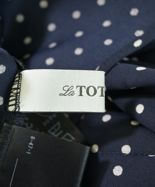 La TOTALITE（ラトータリテ）ブラウス 紺 サイズ:38(M位) レディース/2200675345071