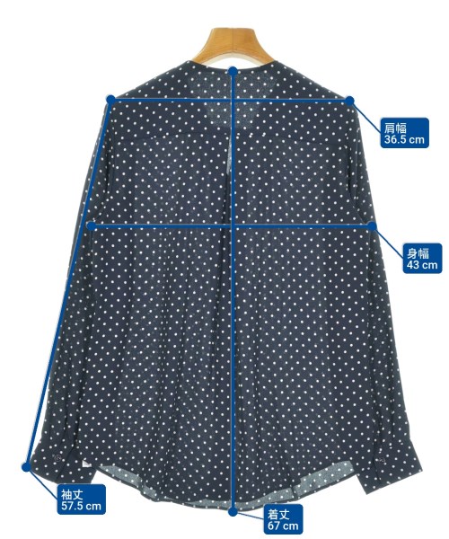 La TOTALITE（ラトータリテ）ブラウス 紺 サイズ:38(M位) レディース/2200675345071