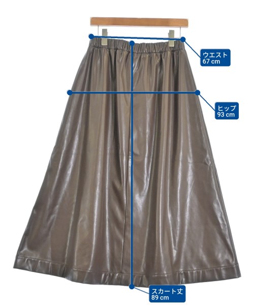 La TOTALITE（ラトータリテ）ロング・マキシ丈スカート 茶 サイズ:M レディース/2200649131037