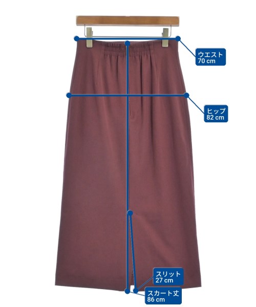 La TOTALITE（ラトータリテ）ロング・マキシ丈スカート 赤 サイズ:38(M位) レディース/2200666009081