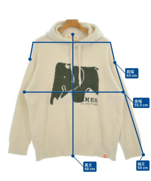 gelato pique HOMME（ジェラート　ピケ　オム）パーカー 白 サイズ:M メンズ/2200669138016