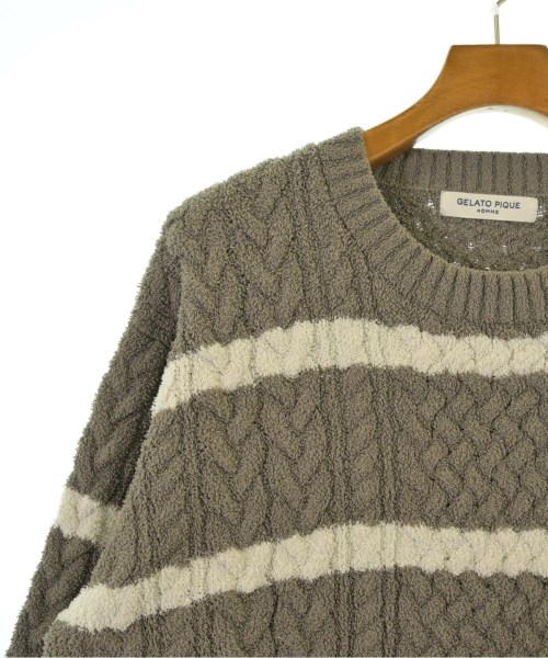 gelato pique HOMME（ジェラート　ピケ　オム）ニット・セーター グレー サイズ:L メンズ/2200657804053