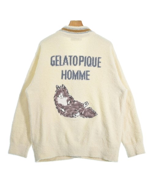 gelato pique HOMME（ジェラート　ピケ　オム）カーディガン 白 サイズ:L メンズ/2200661442050