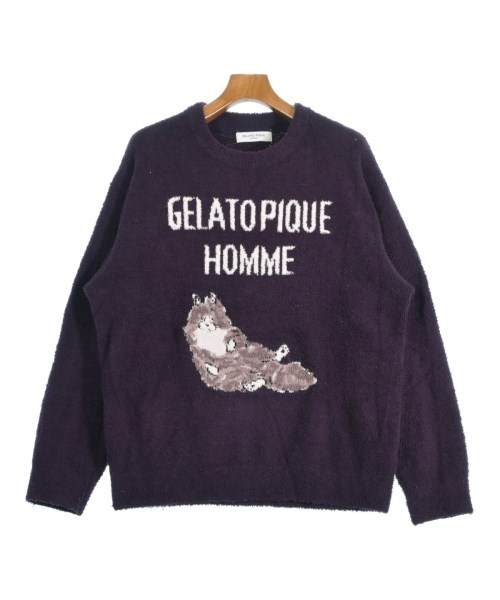 gelato pique HOMME(ジェラート　ピケ　オム)ニット・セーター 紫 サイズ:L/2200661442081