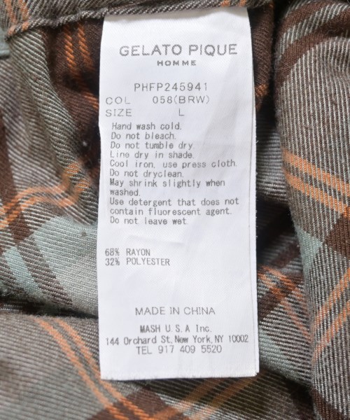 gelato pique HOMME（ジェラート　ピケ　オム）その他 茶 サイズ:L メンズ/2200707871042