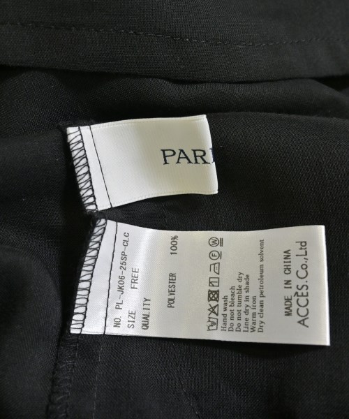 PARIGOT（パリゴ）カジュアルジャケット 黒 サイズ:F レディース/2200659174017