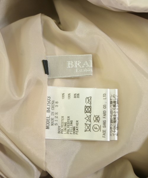 Brahmin（ブラーミン）ダウンジャケット/ダウンベスト ベージュ サイズ:38(M位) レディース/2200631108061