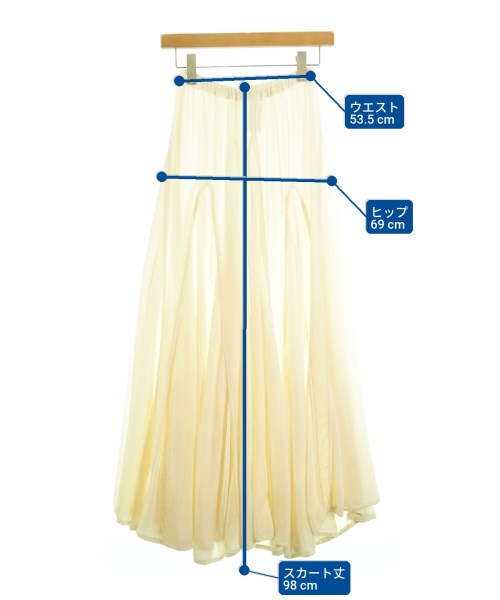 CP SHADES（シーピーシェイズ）ロング・マキシ丈スカート 白 サイズ:XS レディース/2200640715304