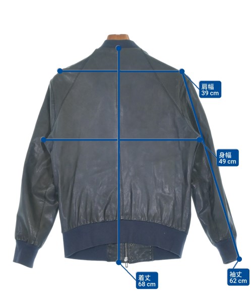 DOMENICO+SAVIO（ドメニコアンドサビオ）ライダース 紺 サイズ:46(M位) メンズ/2200638076028